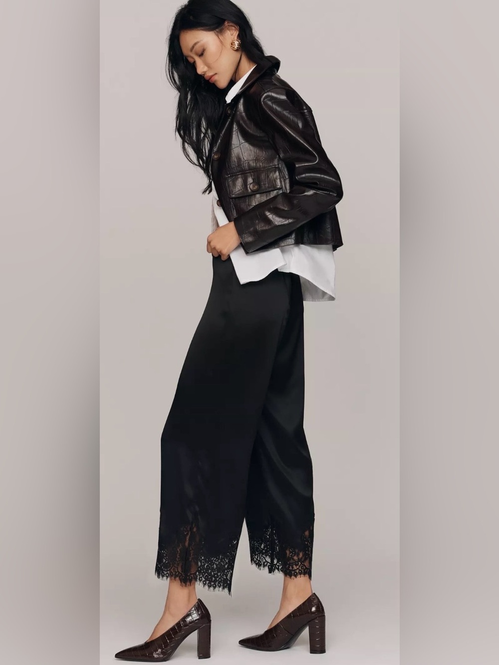 Reformation $348 Carolina 100% Silk Lace Pants